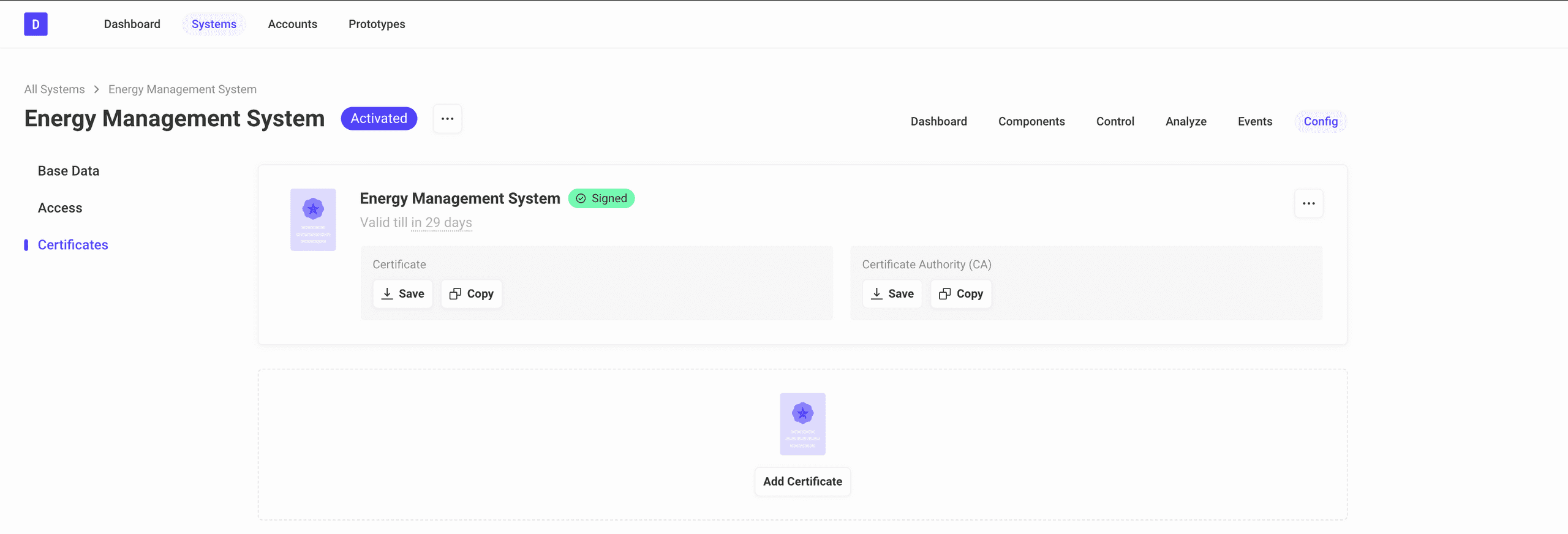 Certificate Creation DRIVR UI
